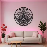 Meditation Hands Lotus Metal Wall Art | Movement Silhouette Decor
