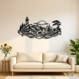 Lighthouse Coastline Metal Wall Art | Coastal and Nautical Wall Decor