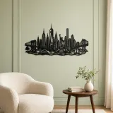 New York Skyline Flow Metal Wall Art | Travel and City Wall Decor - lifestyle view 2