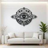 Cosmic Eye Symbol Metal Wall Art | Spiritual Boho Metal Decor