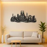 Barcelona Architecture Metal Wall Art | Travel and City Wall Decor