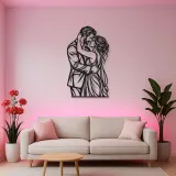 Anniversary Embrace Metal Wall Art | Romantic Couple Decor