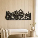 Mountain Camper Journey Metal Wall Art | Travel and City Wall Decor - lifestyle view 5