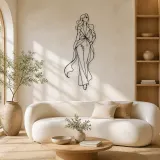 Cartel de metal personalizado de pose poderosa en la pasarela | Decoración de figura de moda