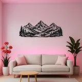 Three Peak Horizon Metal Wall Art | Nature Silhouette Decor