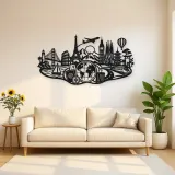Passport Journey Symbol Metal Wall Art | Travel and City Wall Decor