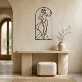 Profile in Arch Metal Wall Art | Feminine Figure Wall Decor - lifestyle view 3