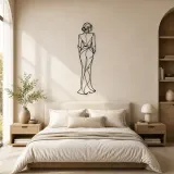 Sophisticated Back View Metal Wall Art | Fashion Figure Wall Decor - lifestyle view 2