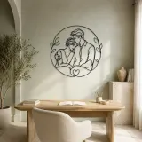 Shoulder Rest Lovers Metal Wall Art | Romantic Couple Decor - lifestyle view 4