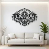 Infinite Celestial Loop Metal Wall Art | Celestial Boho Wall Decor