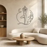 Tree Pose Balance Metal Wall Art | Yoga and Meditation Wall Decor - lifestyle view 3