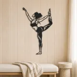 Dancer Pose Metal Wall Art | Movement Silhouette Decor - lifestyle view 5