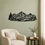Rocky Ridge Panorama Metal Wall Art | Nature Silhouette Decor - lifestyle view 2