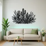 Cactus Desert Garden Metal Wall Art | Botanical Metal Wall Decor