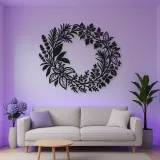 Herb Kitchen Wreath Metal Wall Art | Cozy Home Metal Decor