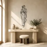 Elegant Legline Model Metal Wall Art | Fashion Figure Wall Decor - lifestyle view 3