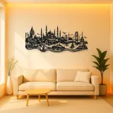 Istanbul Skyline Flow Metal Wall Art | Travel and City Wall Decor