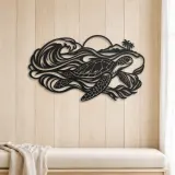 Sea Turtle Current Metal Wall Art | Coastal and Nautical Wall Decor - lifestyle view 5