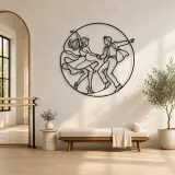 Décoration murale en métal "Rock and Roll Dance" | Décor mural couple dansant