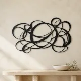Asymmetric Circle Dance Metal Wall Art | Modern Abstract Metal Decor - lifestyle view 3