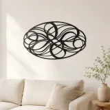 Gewebtes Oval Netzwerk Metall Wandkunst | Modern Abstract Metall Dekor