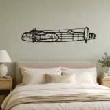 Avro Lancaster Airplane Silhouette Metal Wall Art, Metal Aircraft Silhouette, Aviation Wall Decor, Aviator Decor - lifestyle view 2