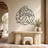 Shared Book Couple Metal Wall Art | Romantic Couple Decor - lifestyle view 3