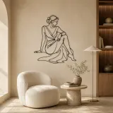 Seated Evening Muse Metal Wall Art | Fashion Figure Wall Decor - lifestyle view 5
