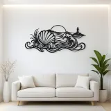 Shell and Tide Metal Wall Art | Coastal and Nautical Wall Decor