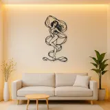 Silk Ribbon Pose Metal Wall Art | Movement Silhouette Decor