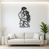 Tender Forehead Kiss Metal Wall Art | Romantic Couple Decor