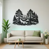 Hammock between Pines Metal Wall Art | Cozy Home Metal Decor