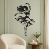 Contemporary Dance Turn Metal Wall Art | Movement Silhouette Decor - lifestyle view 2