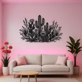 Cactus Desert Garden Metal Wall Art | Botanical Metal Wall Decor