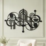 Mid-Century Arches Metal Wall Art | Modern Abstract Metal Decor - lifestyle view 2
