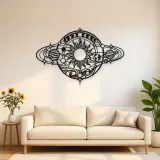 Orbiting Planets Flow Metal Wall Art | Modern Abstract Metal Decor