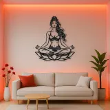 Lotus Meditation Metal Wall Art | Movement Silhouette Decor