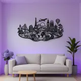 Passport Journey Symbol Metal Wall Art | Travel and City Wall Decor