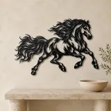 Running Stallion Metal Wall Art | Equestrian Wall Decor - lifestyle view 3