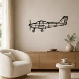 PA-38 Tomahawk Airplane Silhouette Metal Wall Art, Metal Aircraft Silhouette, Aviation Wall Decor, Aviator Decor - lifestyle view 5