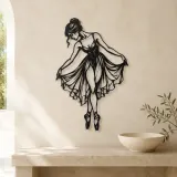 Ballet Reverence Metal Wall Art | Movement Silhouette Decor - lifestyle view 3