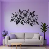 Hibiscus Flow Metal Wall Art | Botanical Metal Wall Decor