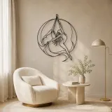 Aerial Silk Dancer Metal Wall Art | Aerial Dance Wall Decor - lifestyle view 5