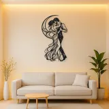 Moonlit Slow Dance Metal Wall Art | Movement Silhouette Decor