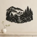 Secret Forest Bridge Metal Wall Art | Travel and City Wall Decor - lifestyle view 3