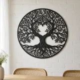 Heart Shaped Tree Metal Wall Art | Botanical Metal Wall Decor - lifestyle view 4