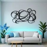 Asymmetric Circle Dance Metal Wall Art | Modern Abstract Metal Decor