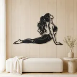 Cobra Pose Flow Metal Wall Art | Movement Silhouette Decor - lifestyle view 5