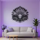 Sunrise Mandala Metal Wall Art | Spiritual Boho Metal Decor