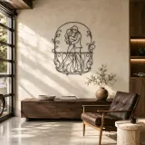 Décoration murale en métal Étreinte sur Balcon | Décor Romantique